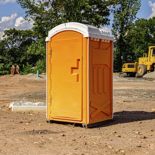 what is the maximum capacity for a single portable toilet in Bussey IA